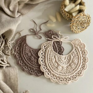 BUNDLE baby bib, bonnet, collar collection image 4