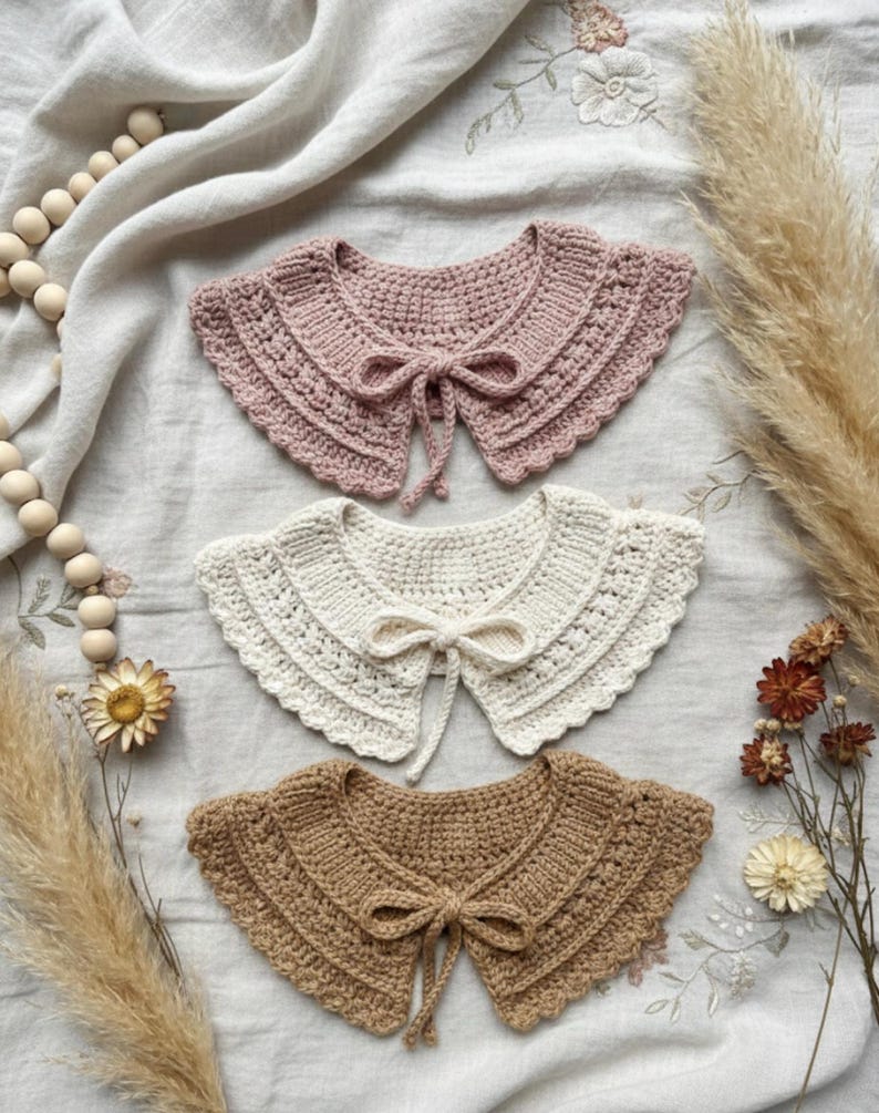 Lily Crochet Collar Pattern, Baby to Adult Sizes (PDF Pattern) image 1