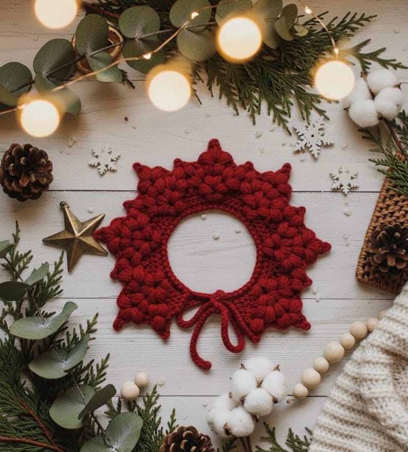 Crochet Snowflake Collar Pattern: Baby to Adult Sizes (US Terms) (PDF Pattern) image 10