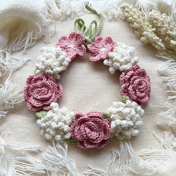 Flower Wreath crochet pattern US- Terms