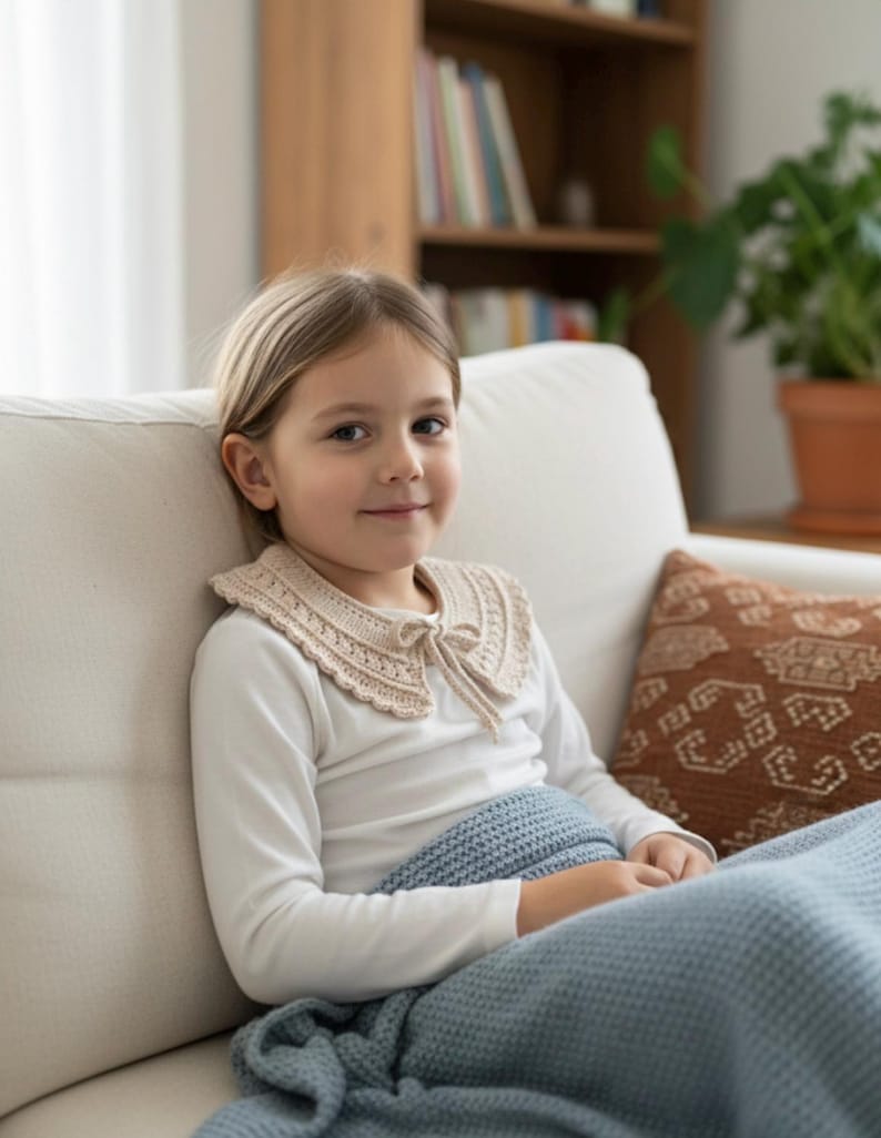 Lily Crochet Collar Pattern, Baby to Adult Sizes (PDF Pattern) image 7