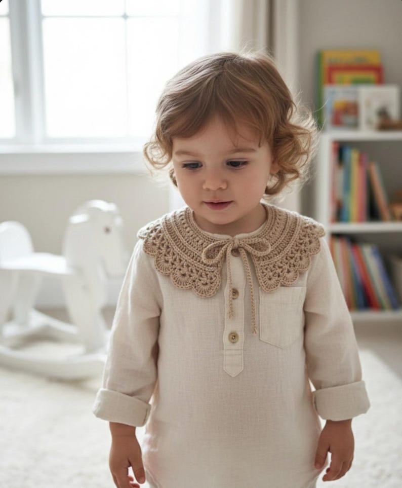 Crochet Collar Pattern: Baby to Adult, Heirloom Style (PDF Pattern) image 2
