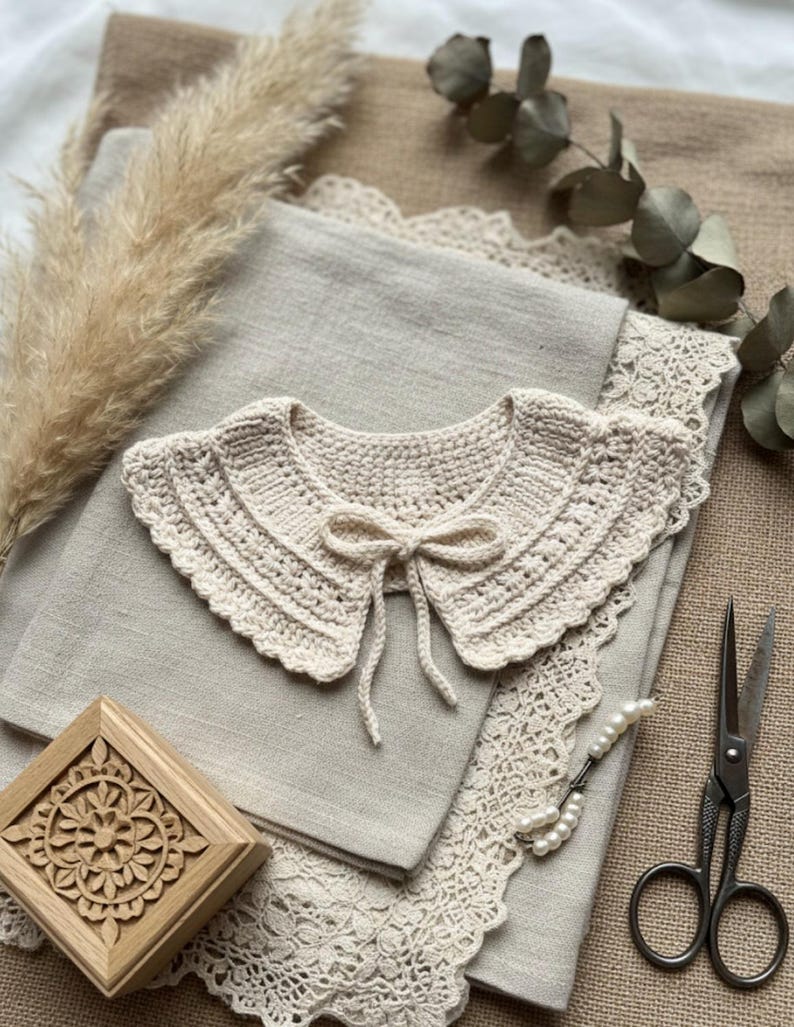 Lily Crochet Collar Pattern, Baby to Adult Sizes (PDF Pattern) image 11