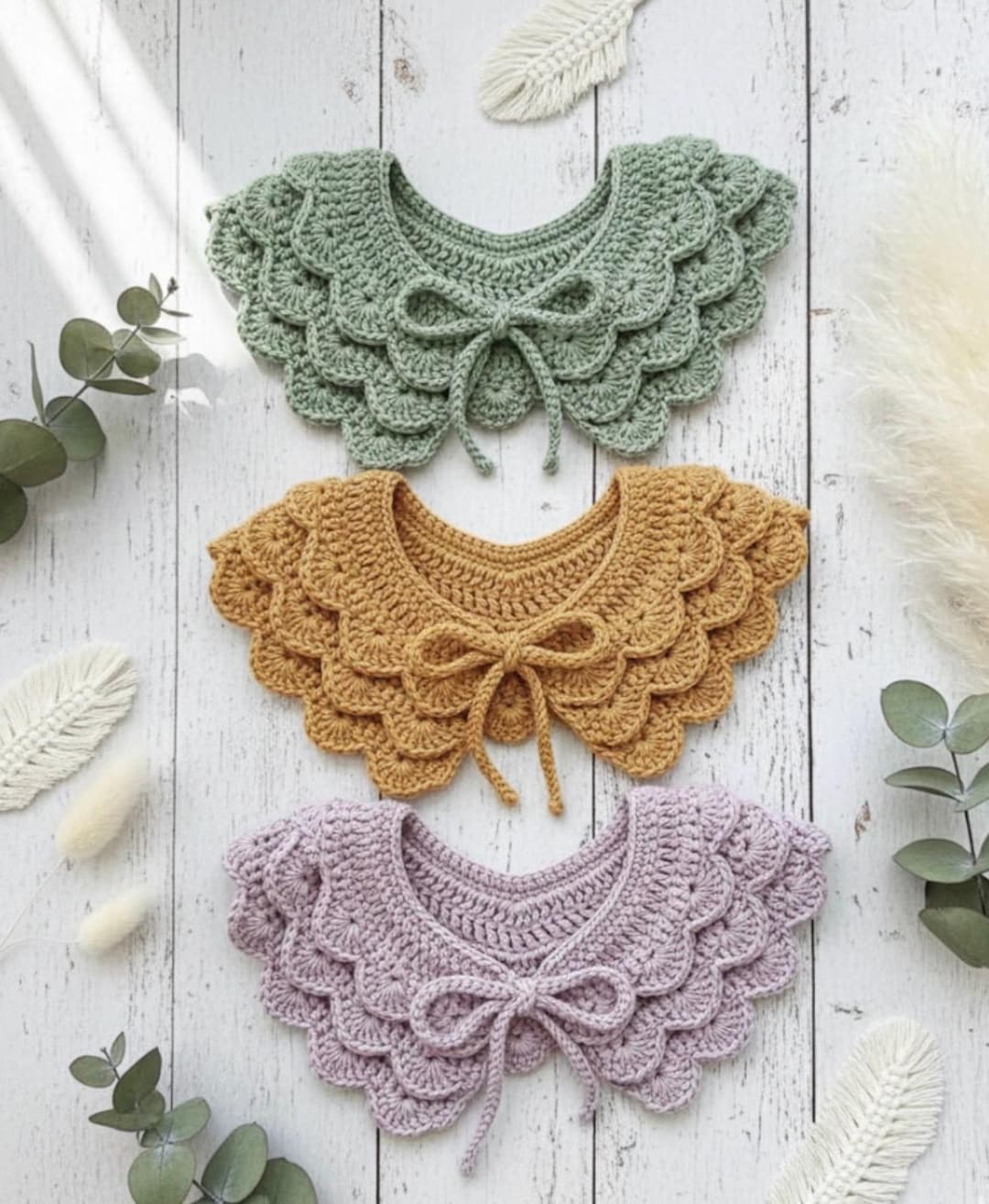 Collarette Pattern Crochet Collar Pattern: Cutie Design, US Terms (PDF Pattern) - Etsy