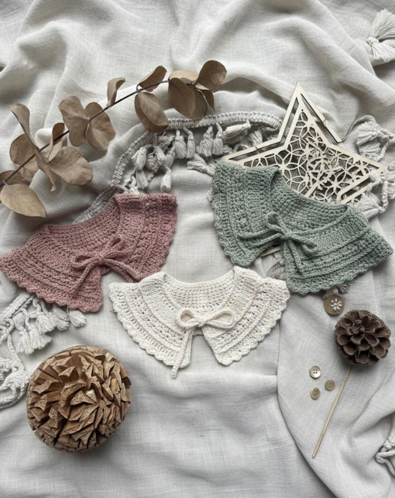 Lily Crochet Collar Pattern, Baby to Adult Sizes (PDF Pattern) image 14
