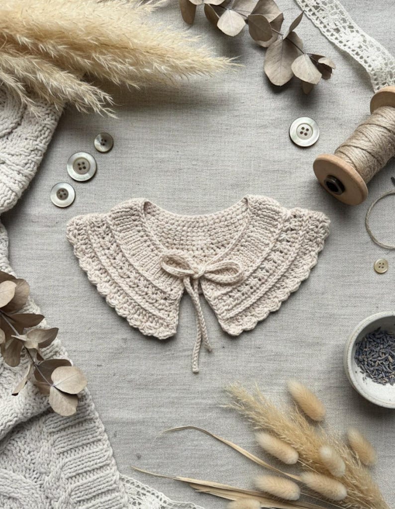 Lily Crochet Collar Pattern, Baby to Adult Sizes (PDF Pattern) image 9