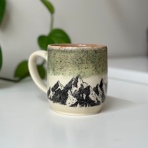 Happy Trails Mountain Mugs | 16 oz. | Hand-made Coffee Mug