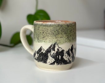 Happy Trails Mountain Mugs | 16 oz. | Hand-made Coffee Mug