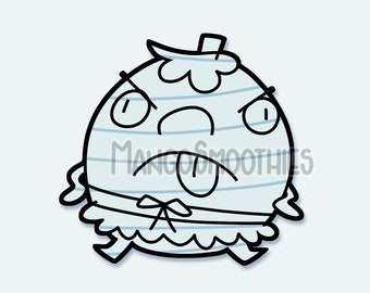 Big Fat Meanie Sticker | Vinyl Spongebob Mrs. Puff Sticker, Waterproof Large Sticker, Funny Spongebob Meme Sticker, Laptop Water Bottle
