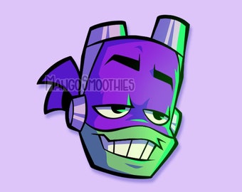 Donatello Sticker | Rise of the Teenage Mutant Ninja Turtles Donnie Inspired Sticker, Large Waterproof Laptop TMNT Vinyl Matte Sticker