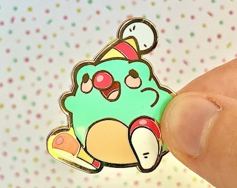 Clown Frog Gold Hard Enamel Pin | Cute Funny Frog Brooch, Clowncore Frog Accessory, Kawaii Ita Bag Backpack Hat Jacket Hard Enamel Gold Pins