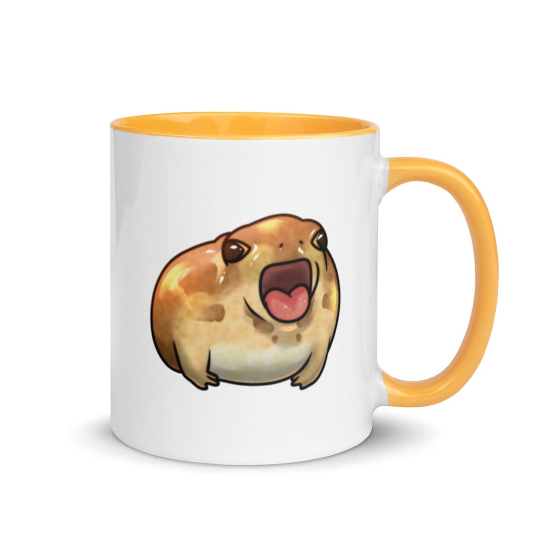 Yawning Rain Frog Mug | Funny Frog Mug, Cute Rain Frog Coffee Cup, Frog ...