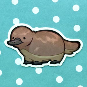 Platypus Sticker | Cute Animal Sticker, Funny Large Vinyl Matte Sticker, Waterproof Water Bottle Laptop Platypus Kawaii Sticker