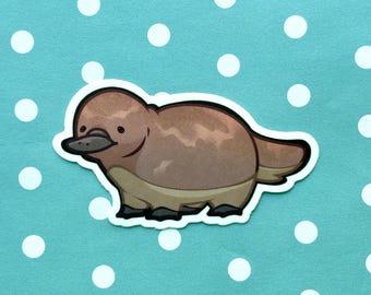Platypus Sticker | Cute Animal Sticker, Funny Large Vinyl Matte Sticker, Waterproof Water Bottle Laptop Platypus Kawaii Sticker
