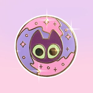 Void Cat Gold Hard Enamel Pin | Cute Ita Bag Pin, Magic Black Cat Pin, Ita Bag Backpack Hat Jacket, Kawaii Pastel Aesthetic Pin