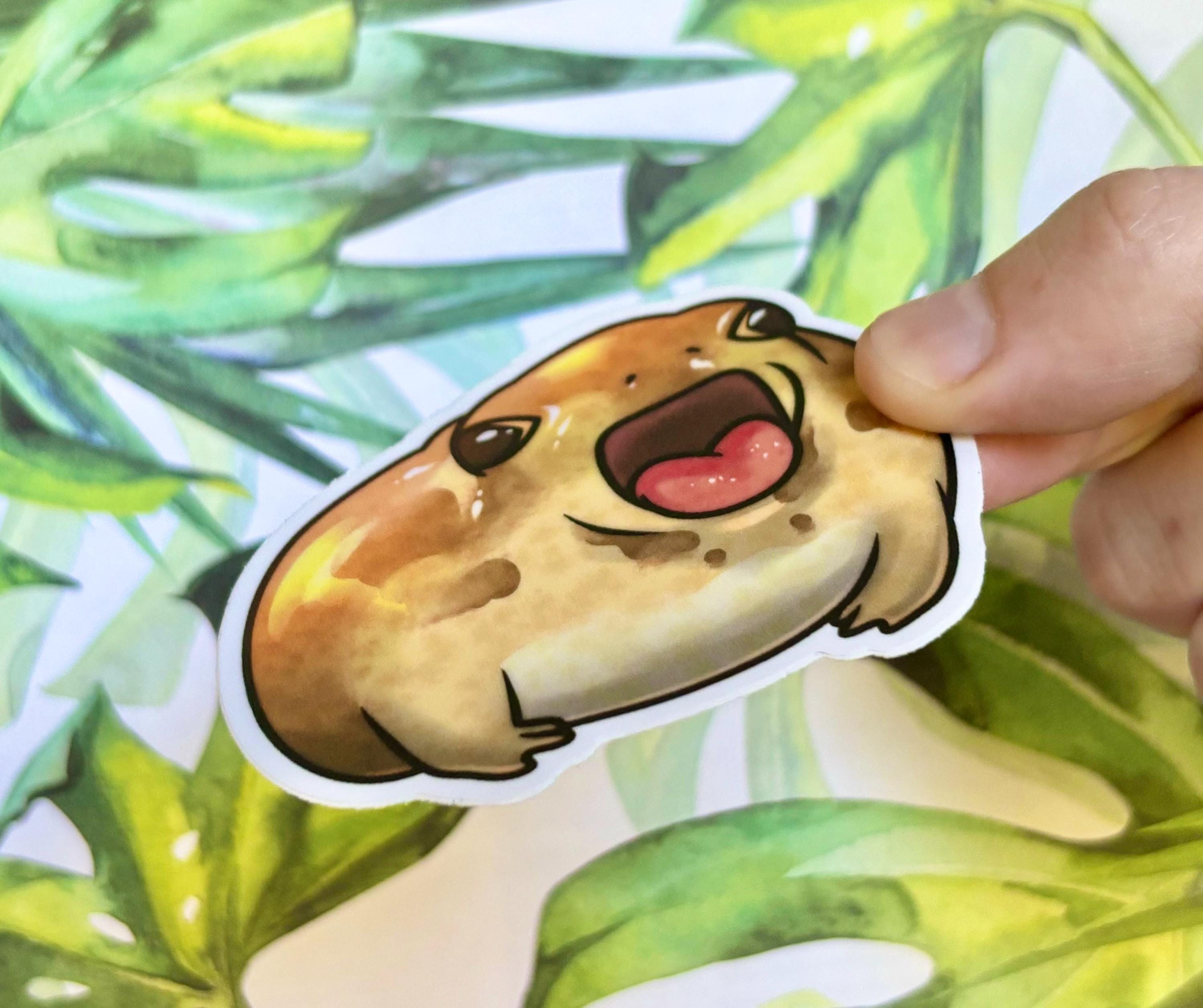 Yawning Rain Frog Sticker | Cute Rain Frog Sticker, Large Vinyl Matte ...