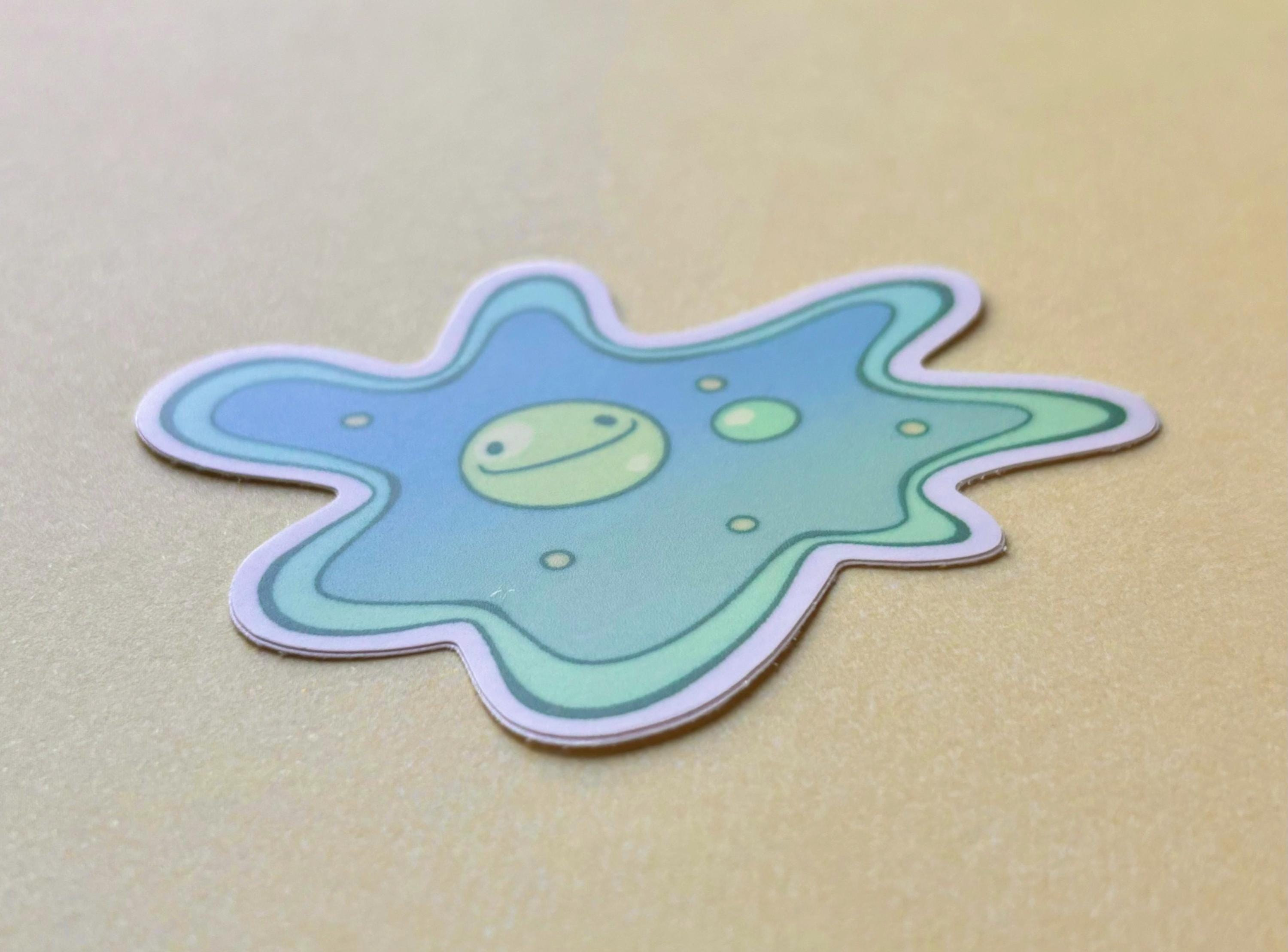 Happy Amoeba Sticker | Cute Funny Amoeba Sticker, Biology Biologist ...