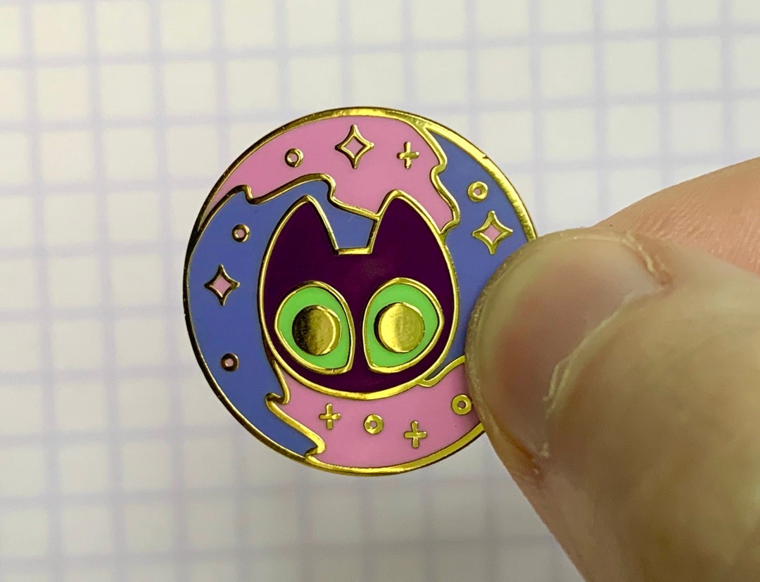 Magic Cat Pin Void Cat Gold Hard Enamel Pin | Cute Ita Bag Pin, Magic Black Cat Pin ...