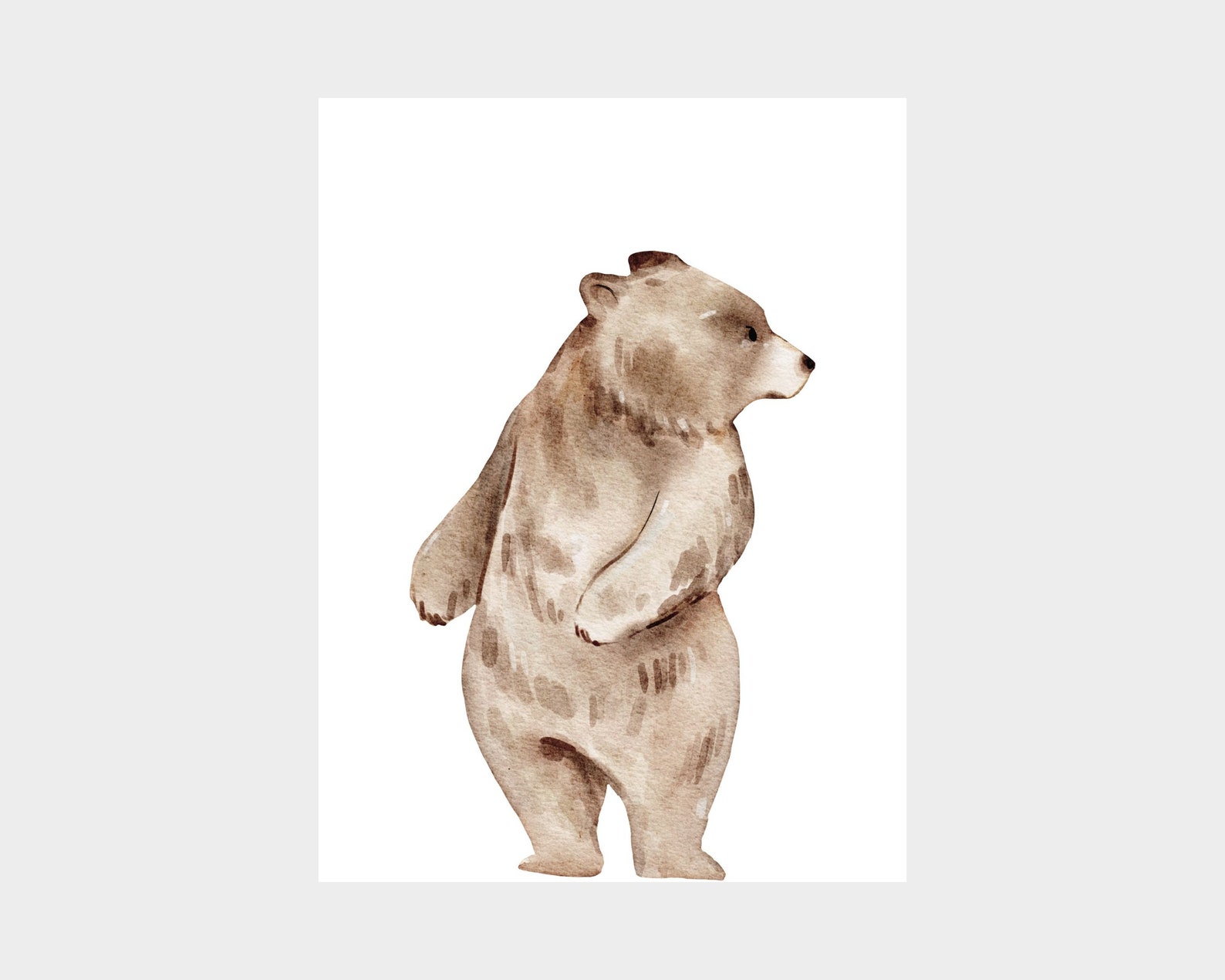 Woodland Nursery Wall Art Set of 3, Bear Wall Art, Forest Nursery ...