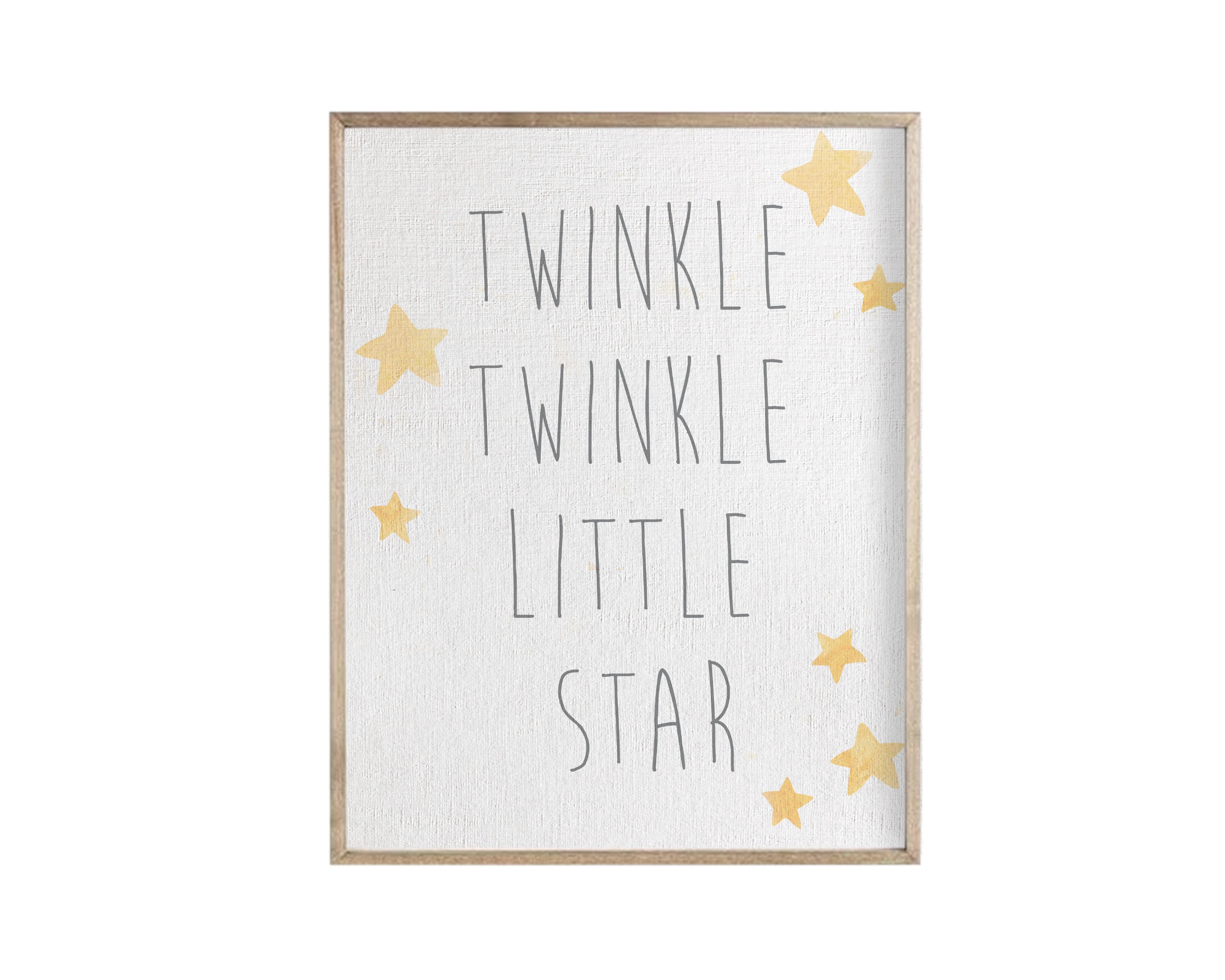 Twinkle Twinkle Little Star Set of 2 Nursery Prints, Nursery Wall Art ...