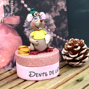 milk tooth box the little mouse inspired by Disney, a pretty glitter box to offer to children who lose their first teeth