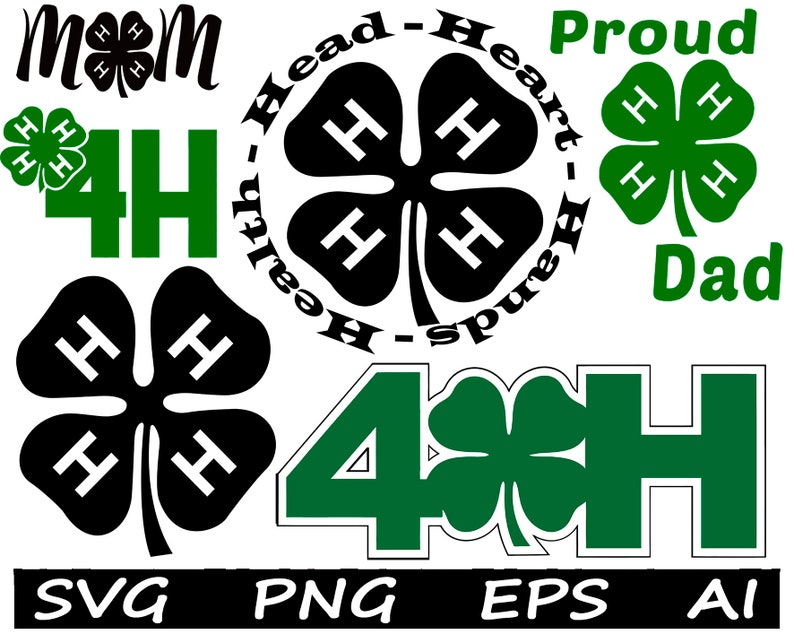 4H Logo SVG 4H Circle SVG Design 4H SVG Bundle Etsy