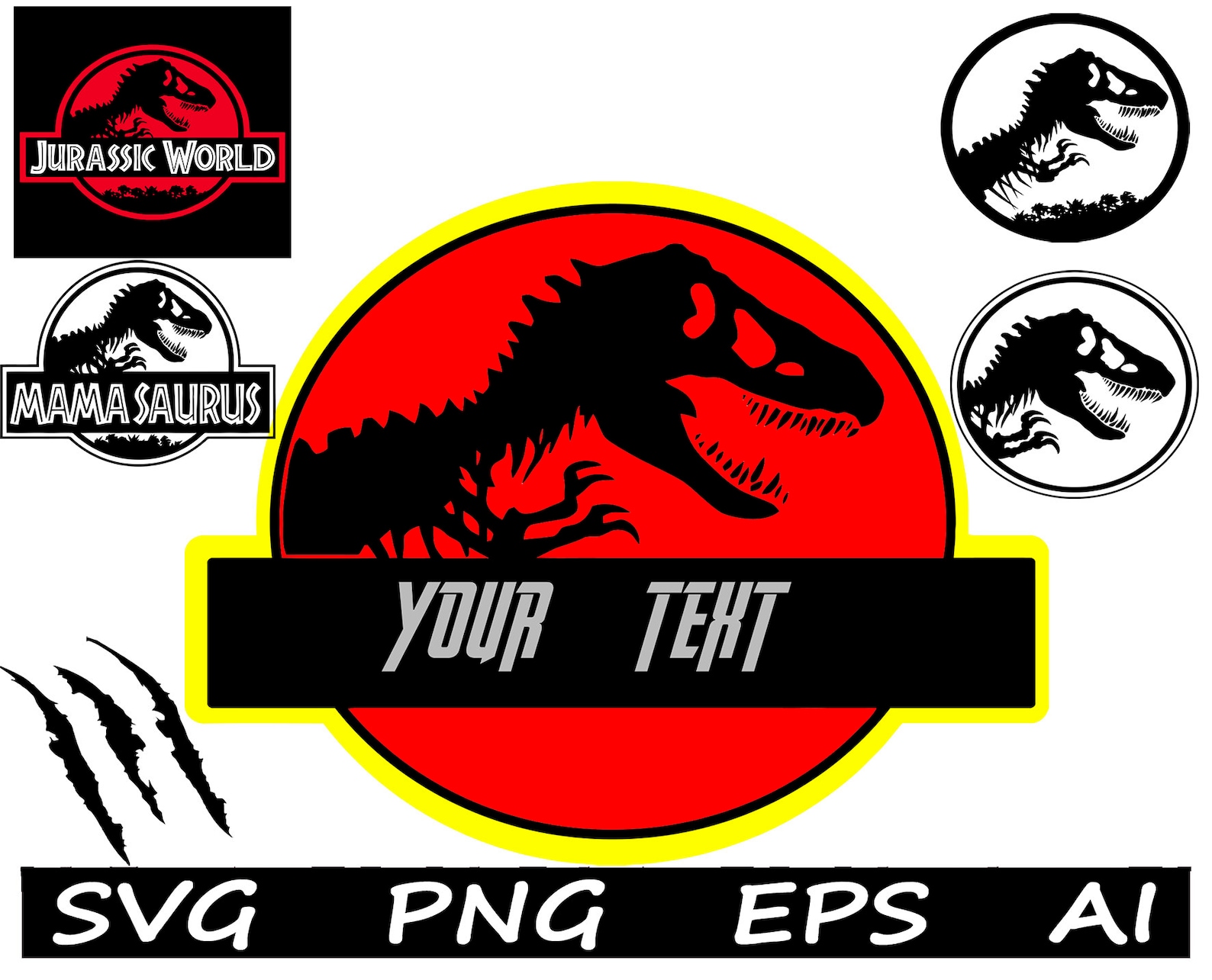 Minimalist Jurassic Park Logo Tattoo - wide 6