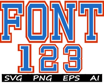 Varsity Schrift SVG, Varsity Alphabet Zahlen, Baseball Schrift SVG, College Schrift SVG, Distressed Varsity Buchstaben, Sport Schrift SVG, digitaler Download