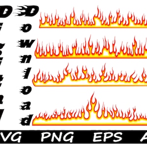 Flames svg, fire svg, Vector Set, INSTANT DIGITAL DOWNLOAD