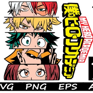 My Hero Academia SVG Freunde Themen Instant File Download Instant File Download für Cricut & Silhouette