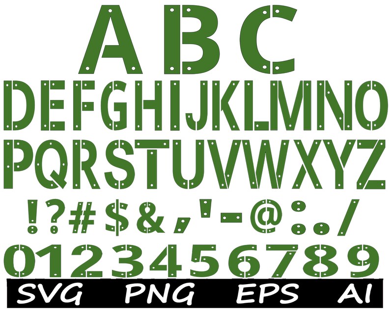 Stencil Font Svg Army Font Svg Stencil Script Svg Army Alphabet Svg ...