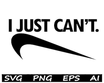 No puedo SVG / Archivo de corte Cricut / Descarga instantánea