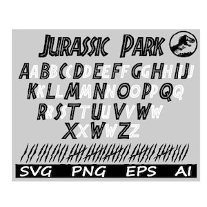 Jurassic Park Font | SVG | PNG | TTF Cut files | Instant Download