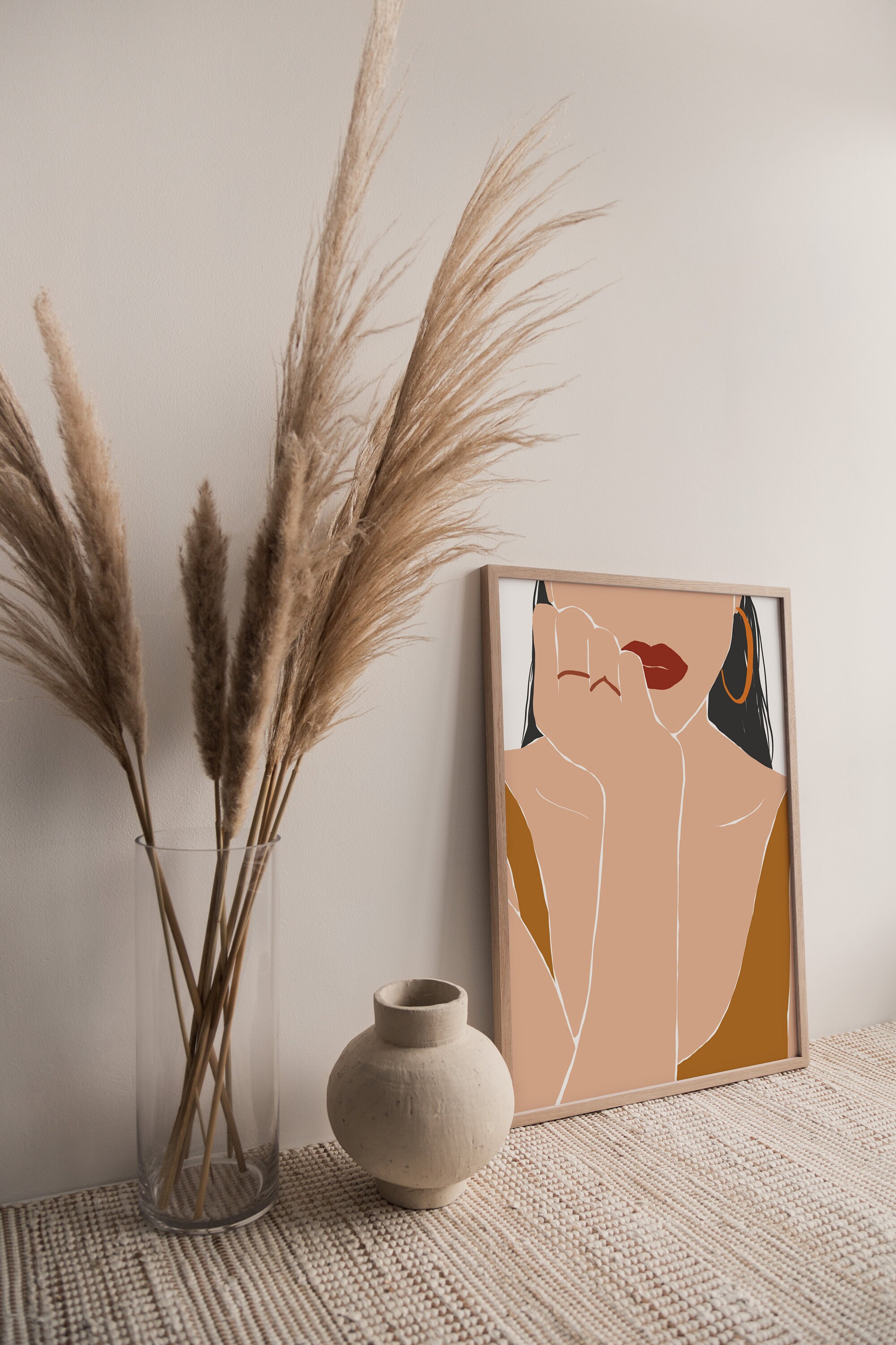 Feminine Woman Wall Art Modern Abstract Woman Boho Woman | Etsy