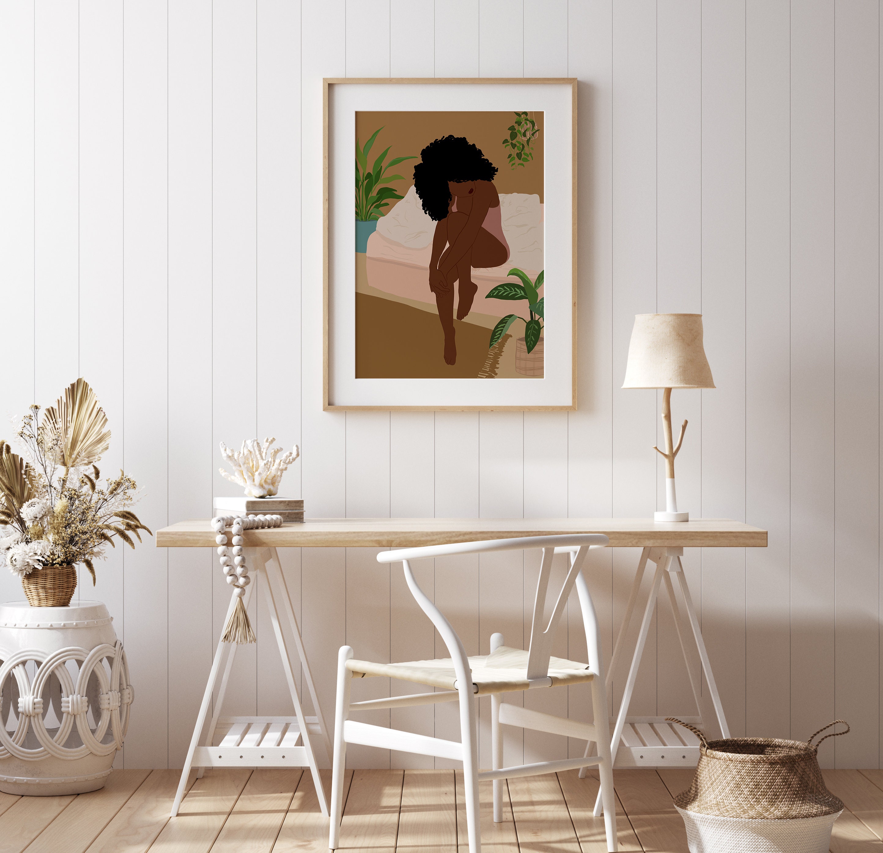 Black Woman Art Bedroom Wall Print African Girl Art Boho - Etsy UK