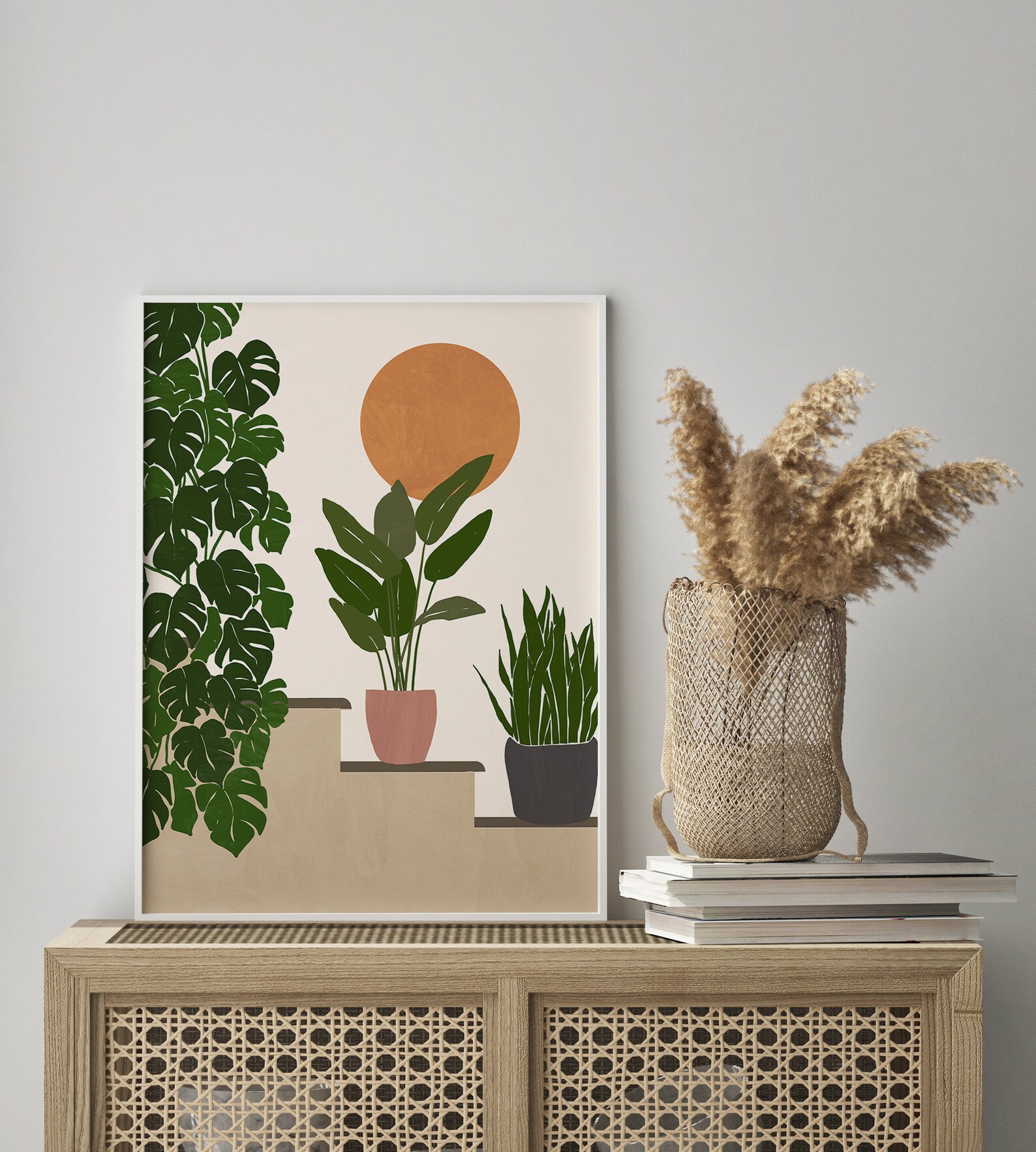 Plant Lover Art Plant Art Botanical Print Mid Century Art - Etsy