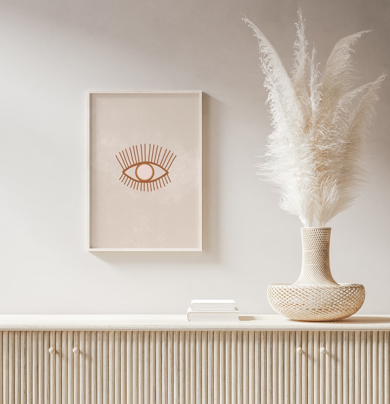 Eye Wall Poster Minimalist Wall Art Eyelash Art Boho Wall Etsy