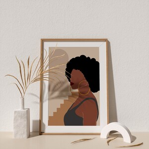 Black Woman Wall Art Afro Art Print African Woman - Etsy