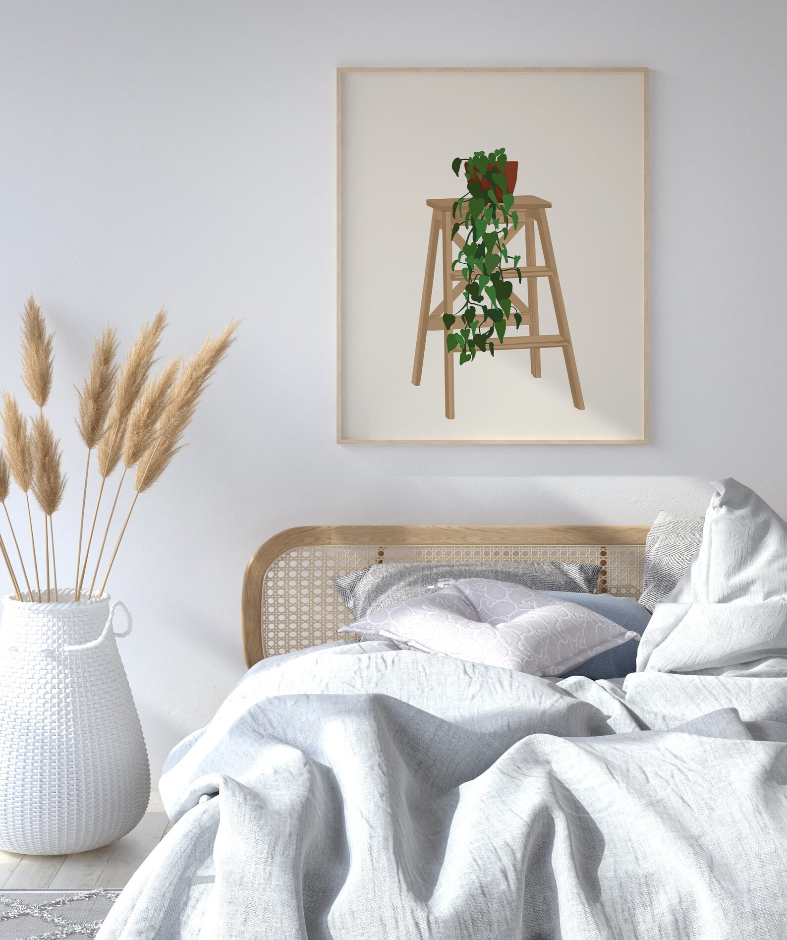 Plant Art Print Botanical Art Modern Mid Century Earthy Etsy