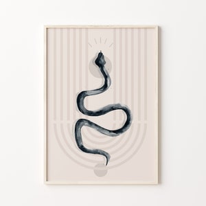 Kundalini Art, Snake Print, Chakra Wall Art, Esoteric Art, Spiritual Art, Mystical Poster, Meditation Wall Decor, Kundalini Awakening