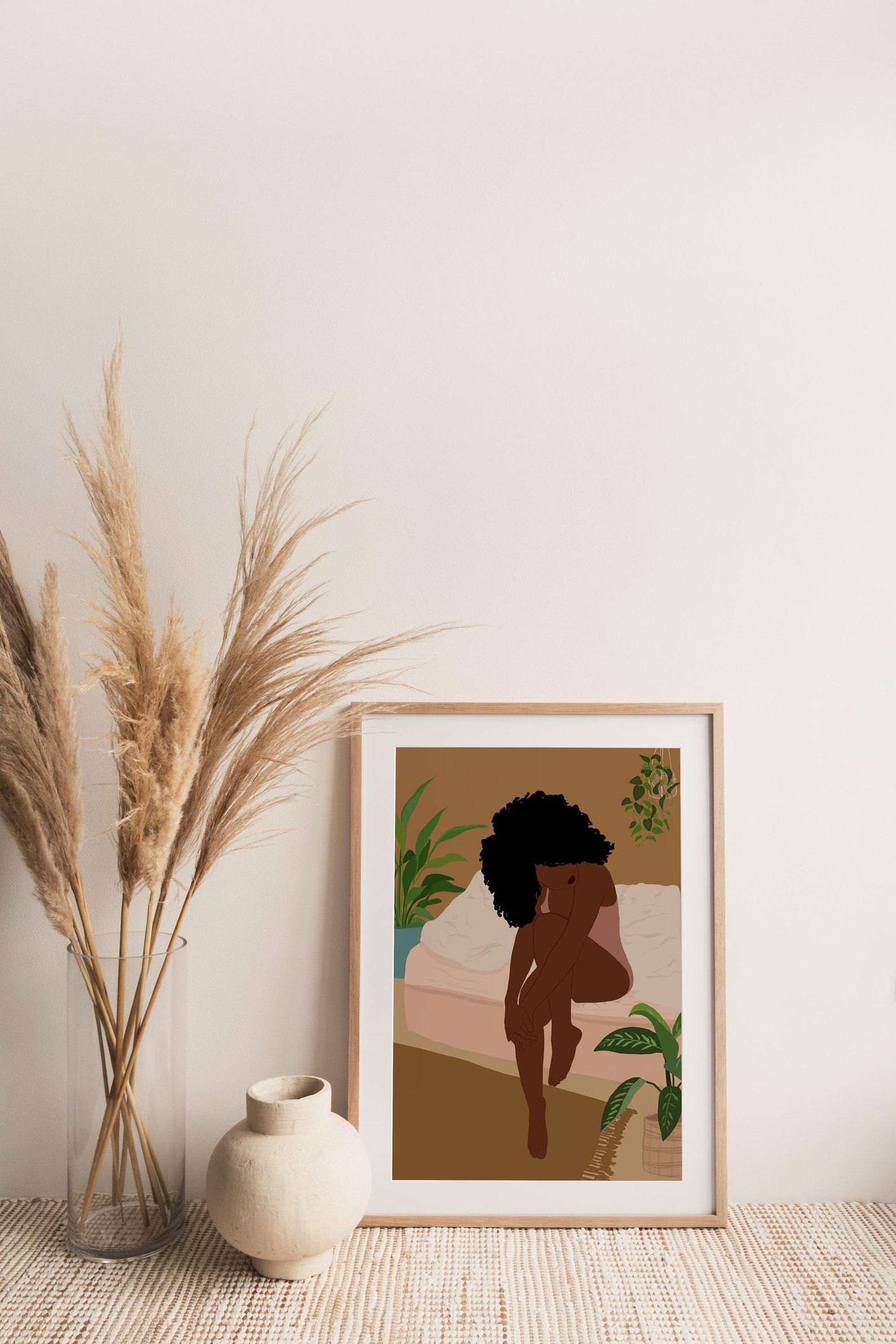Black Woman Art Bedroom Wall Print African Girl Art Boho - Etsy UK