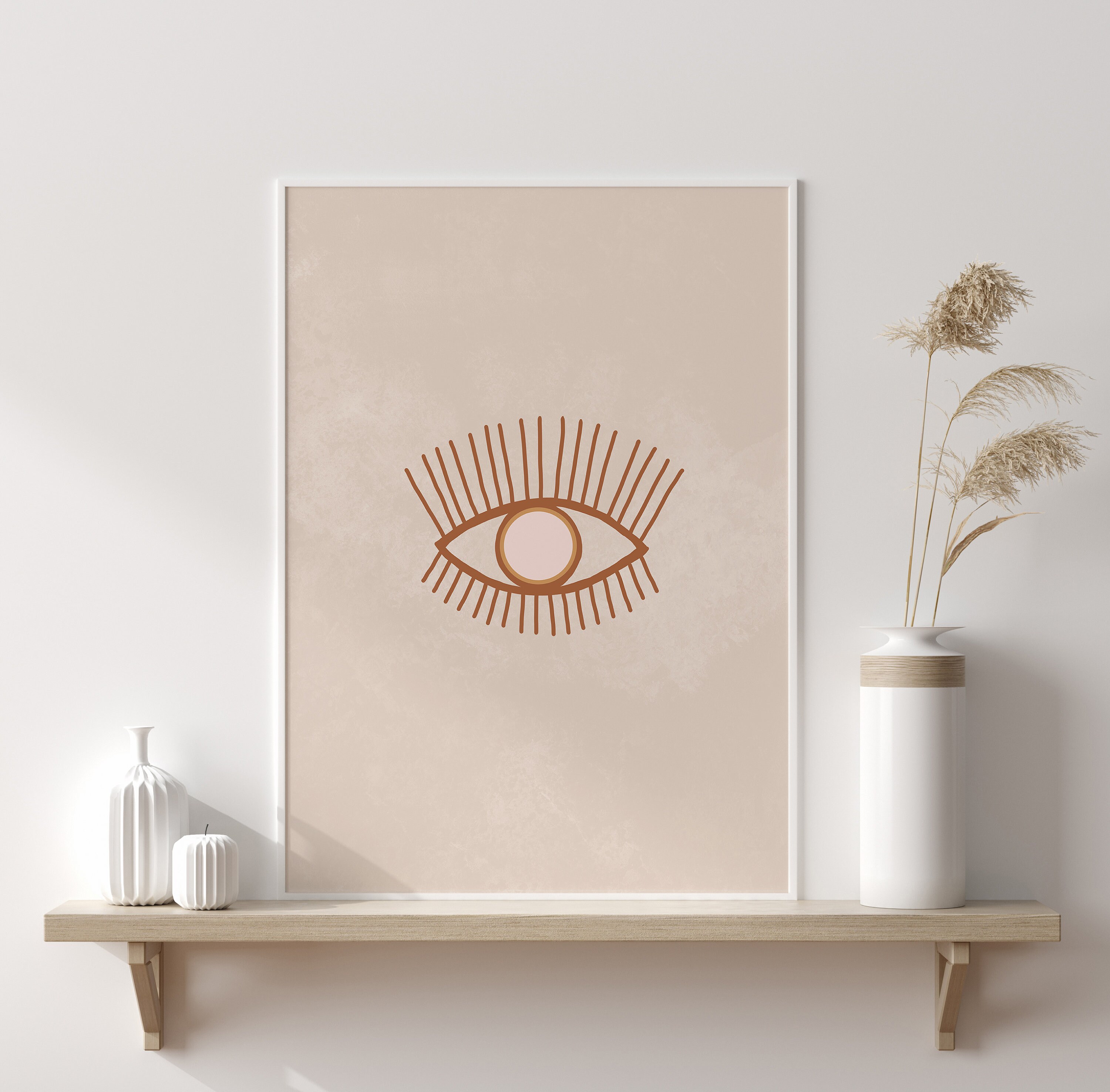 Eye Wall Poster Minimalist Wall Art Eyelash Art Boho Wall Etsy