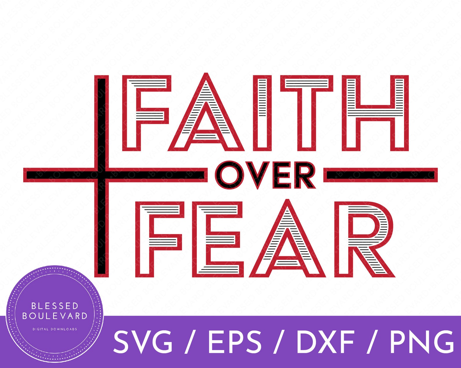 Faith over fear svg cross svg cute svg cuts religious  Etsy