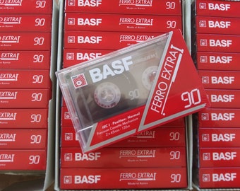 Autocollant Impact Cassettes Basf 90 Timbre 80s Original 
