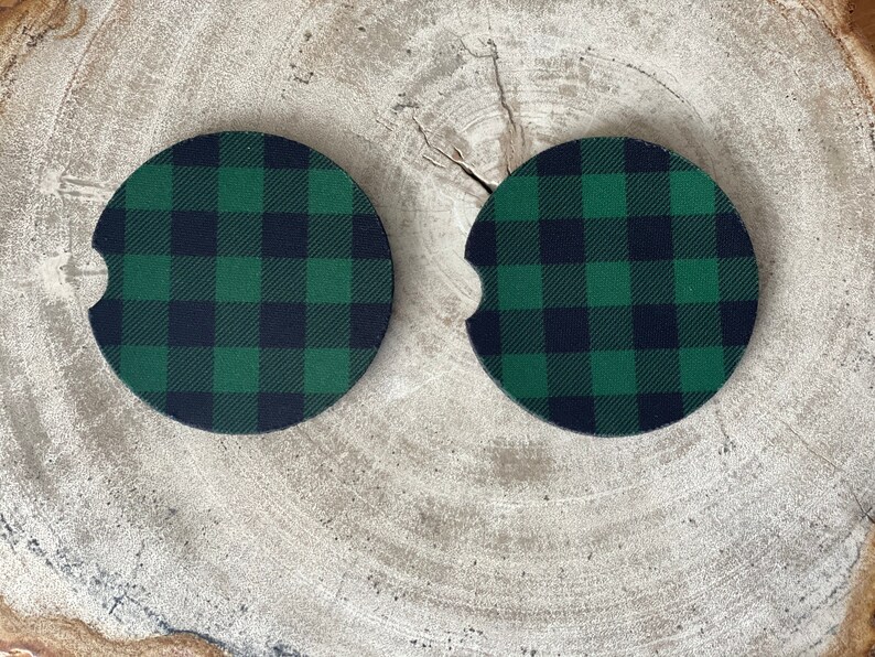 Buffalo Plaid bilunderlägg, svartvit rutig (set om 2) bild 3
