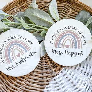 Personalized Coasters for Teacher, Custom Teacher Appreciation Gift ...