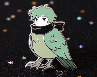 Bird Boy: Scarf enamel pin