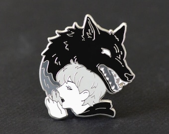 Cry Wolf enamel pin