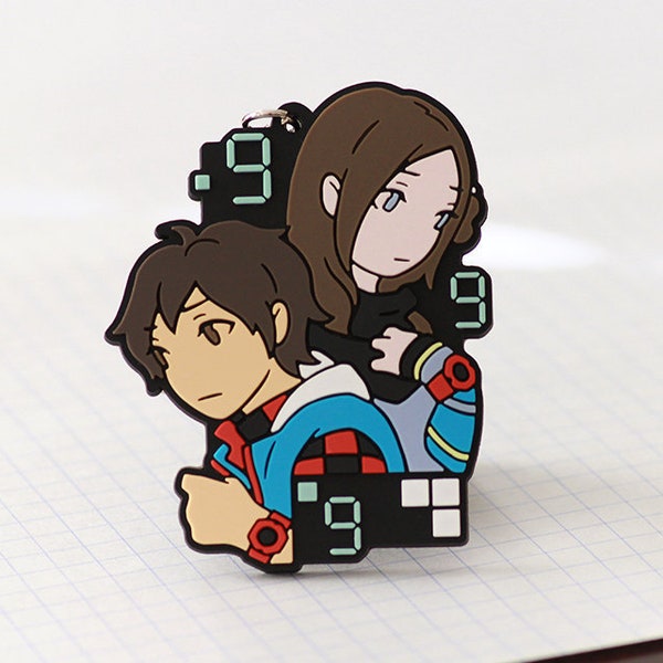 999 Junpei & Akane rubber keychain