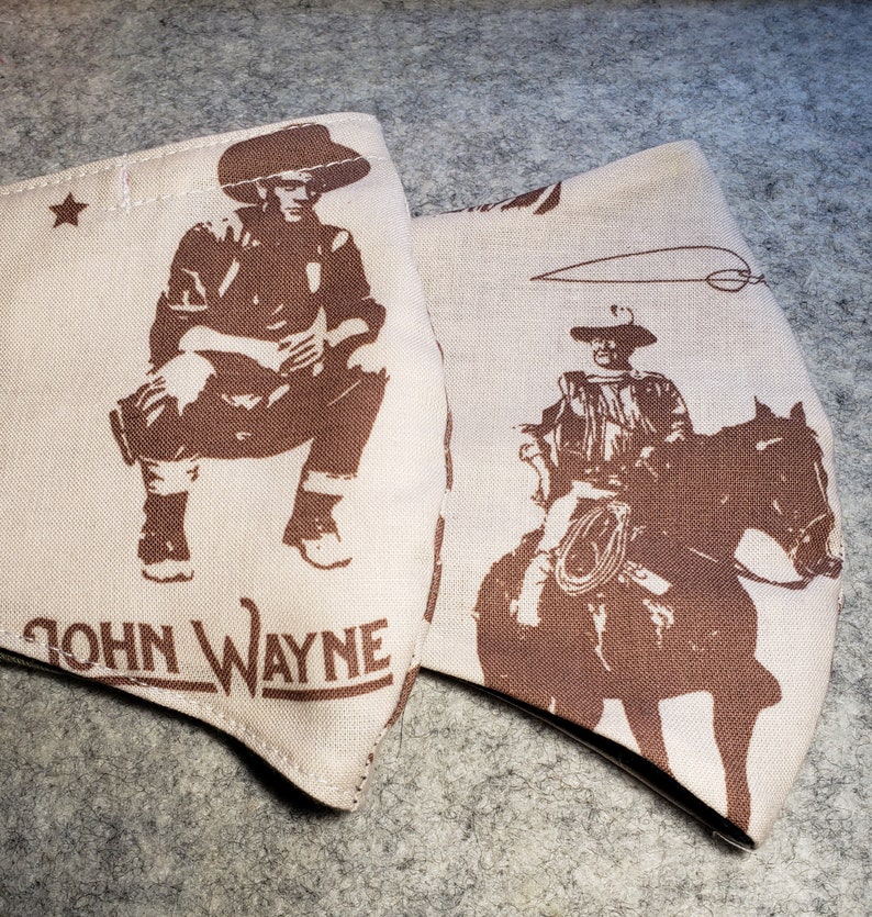 John Wayne Face Mask John Wayne Mask John Wayne Etsy